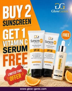 Sunscreen SPF 60 Hydrating Mineral +10% Vitamin C Serum  30ml (Deal)